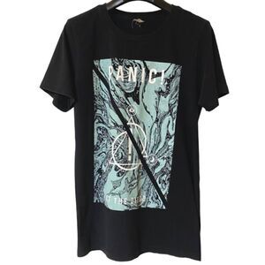 Panic! At the Disco Black Marbled Symbols Logo Graphic Shirt